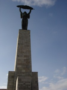 The big statue on Gellért Hill, visible throughout the city
